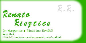 renato risztics business card